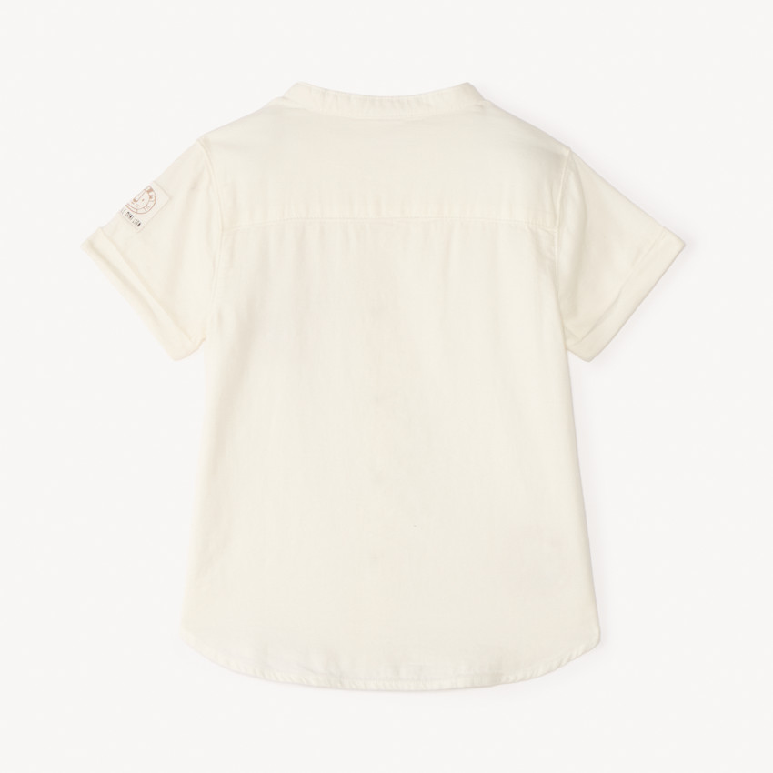 Chemise manches courtes broderie palmier pour bébé garçon 