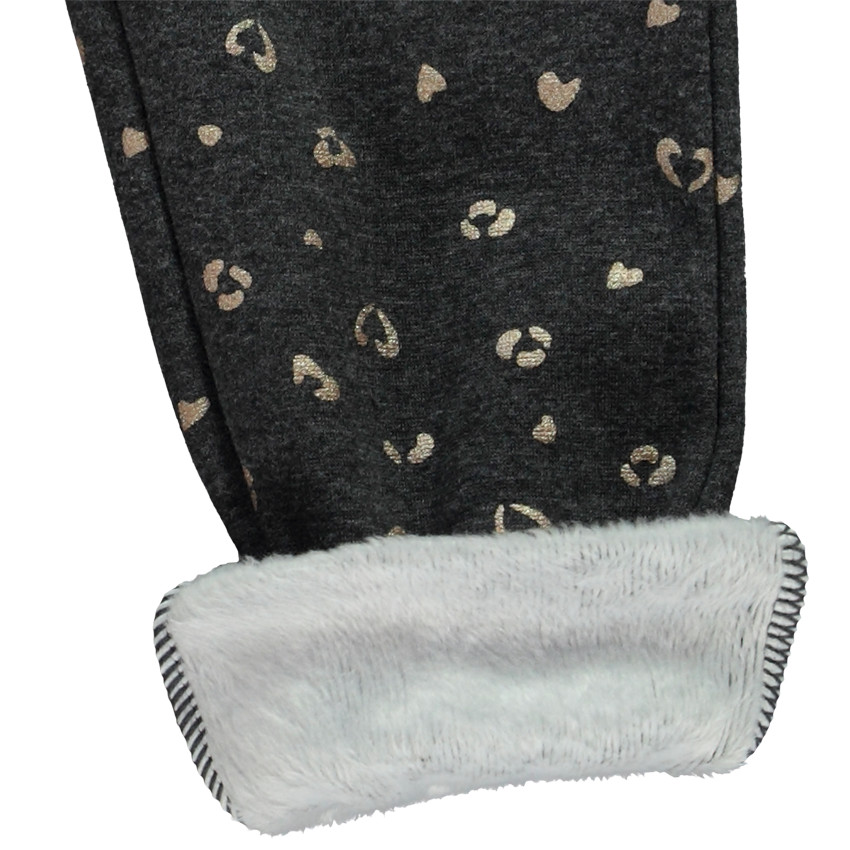 Pantalon de jogging imprimé cœurs en contrecollé pour fille 