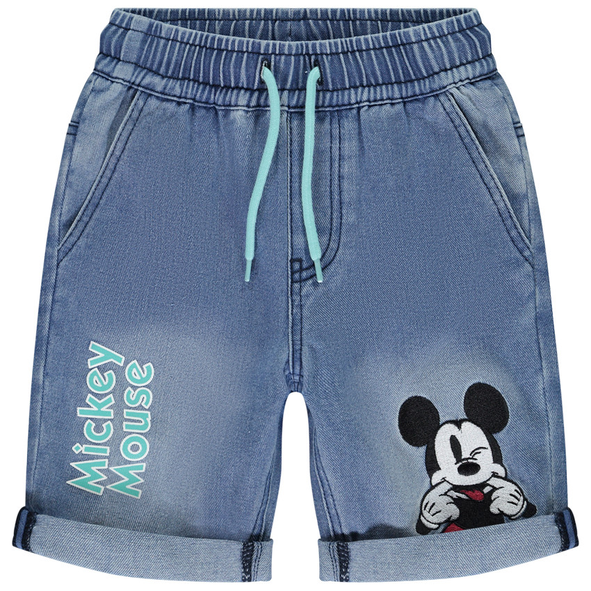 Bermuda en jean Mickey Disney pour garçon  