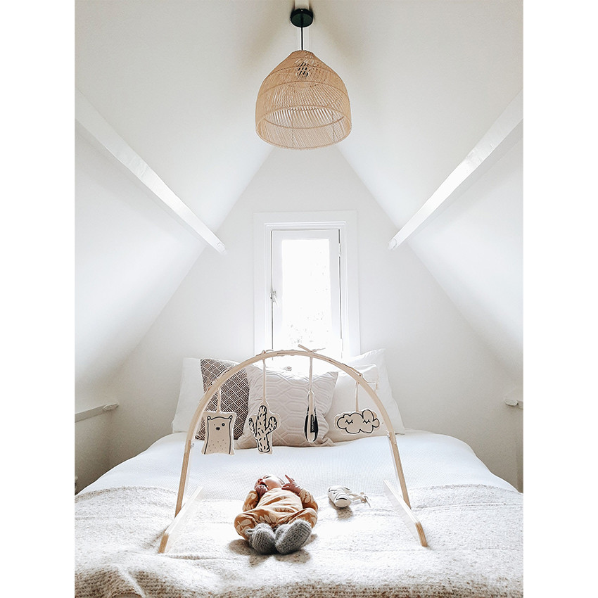 Set de 5 jouets à accrocher compatible Tipi Play Gym - 5 motifs - Blanc (Childhome) - Image 3