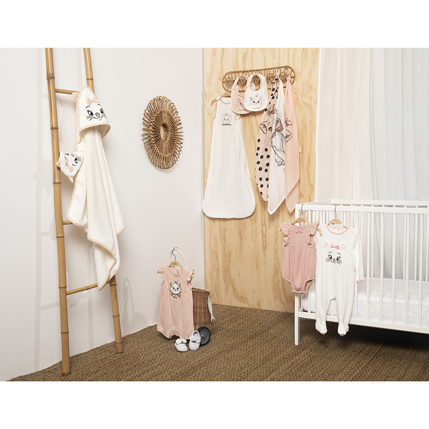 Lot de 2 bavoirs en coton print Marie Aristochats Disney 