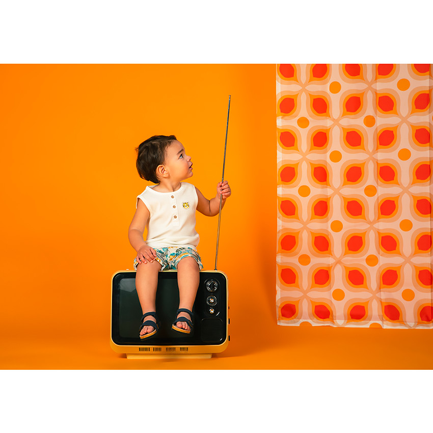 Bermuda en coton imprimé jungle pour bébé garçon 