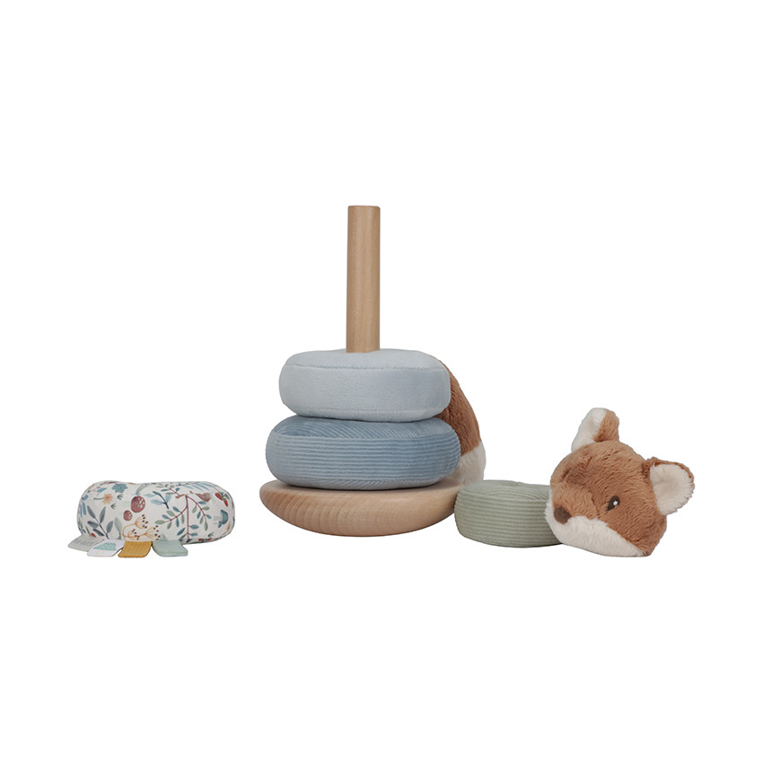 Renard à empiler doudou et bois  