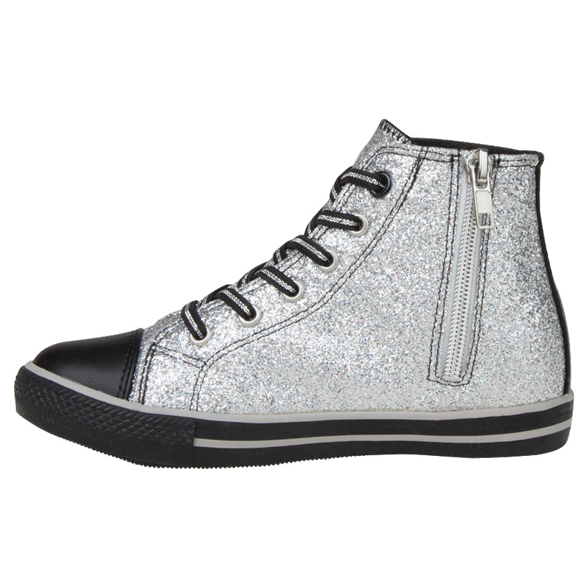 basket bleu paillette femme