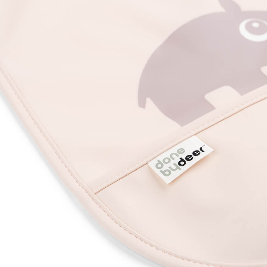 Lot de 2 bavoirs avec attache en velcro - Rose 