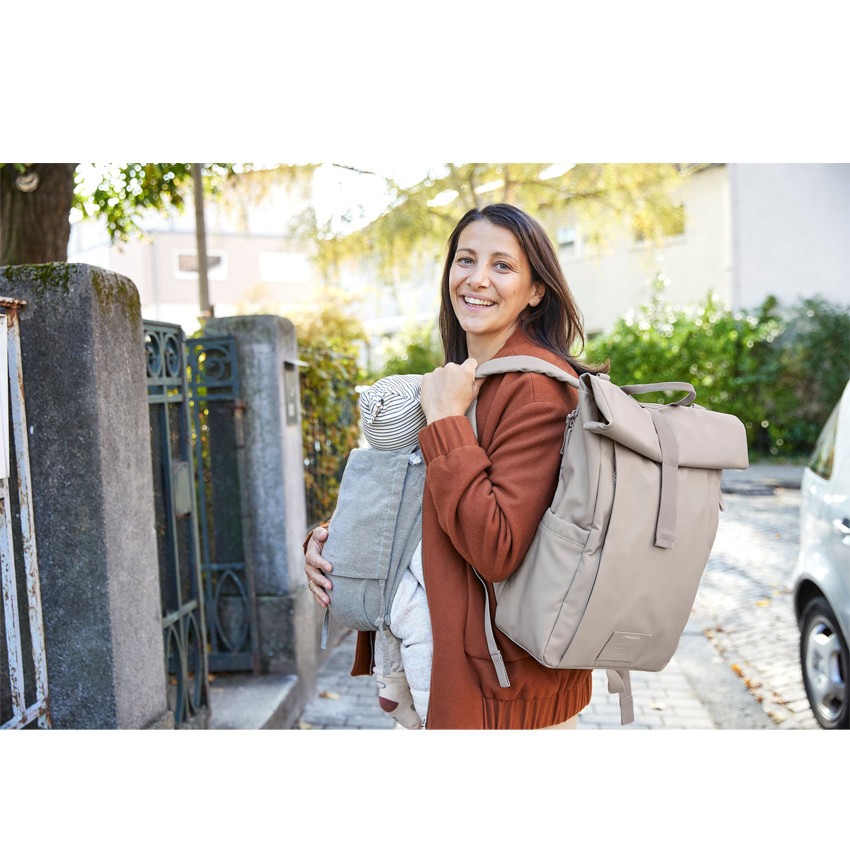 Sac à langer Rolltop Up - Taupe 
