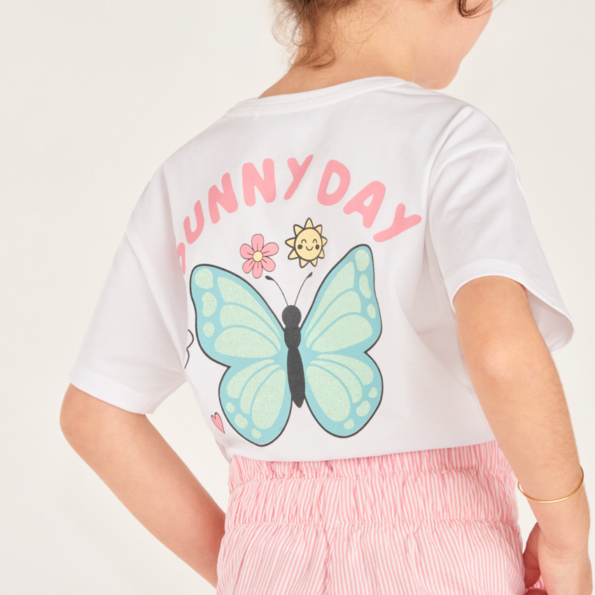 T-shirt manches courtes 1/2 oversize Bilie Boo pour fille