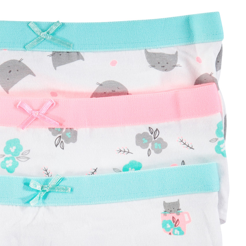 Lot de 3 shorties en coton avec motifs fantaisie printés 