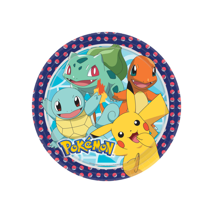Lot de 8 assiettes Pokemon 23 cm 