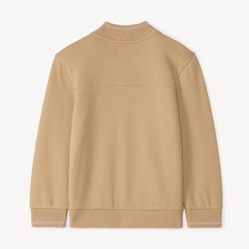 Gilet col teddy en piqué pour garçon 