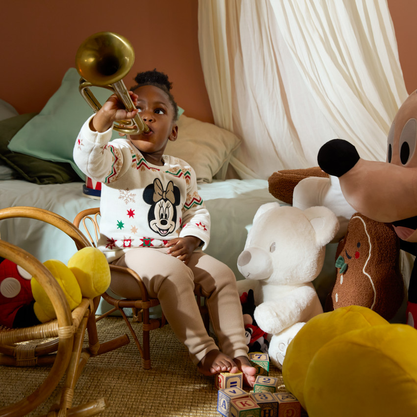 Pull de Noël Minnie Disney en tricot pour bébé fille 