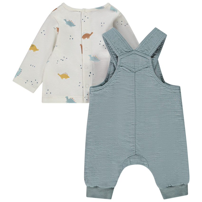 Ensemble 2 pièces avec salopette pour bébé garçon 