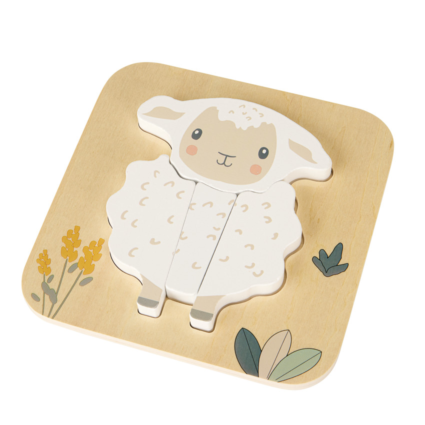Puzzle en bois 4 pièces Mouton 