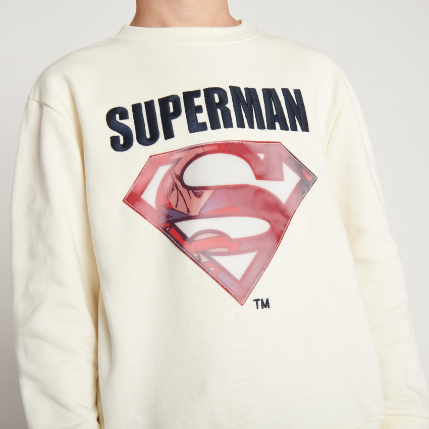 Sweat molleton print lenticulaire Superman uni pour garçon  