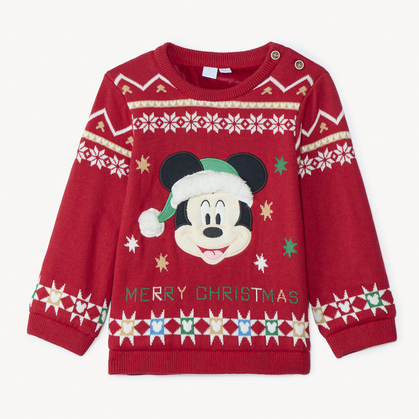 Pull de Noël Mickey Disney en tricot pour bébé garçon