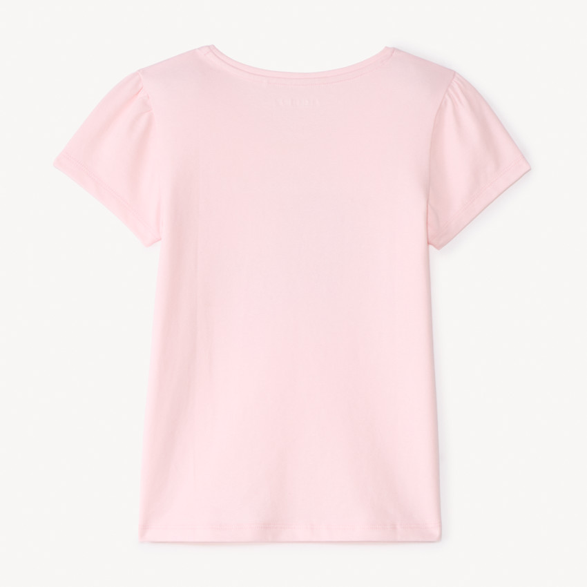 T-shirt manches courtes print fantaisie pailletées pour fille 