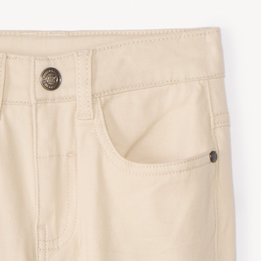 Pantalon slim uni effet crinkle pour garçon 