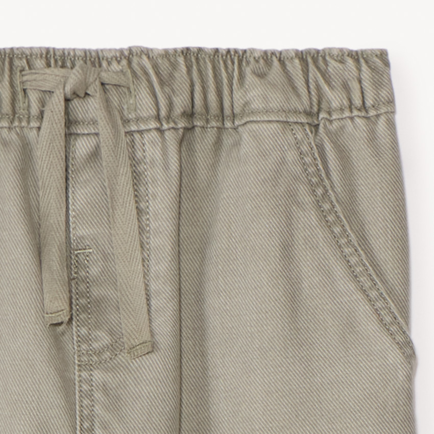 Pantalon en toile unie à poches pour bébé garçon 