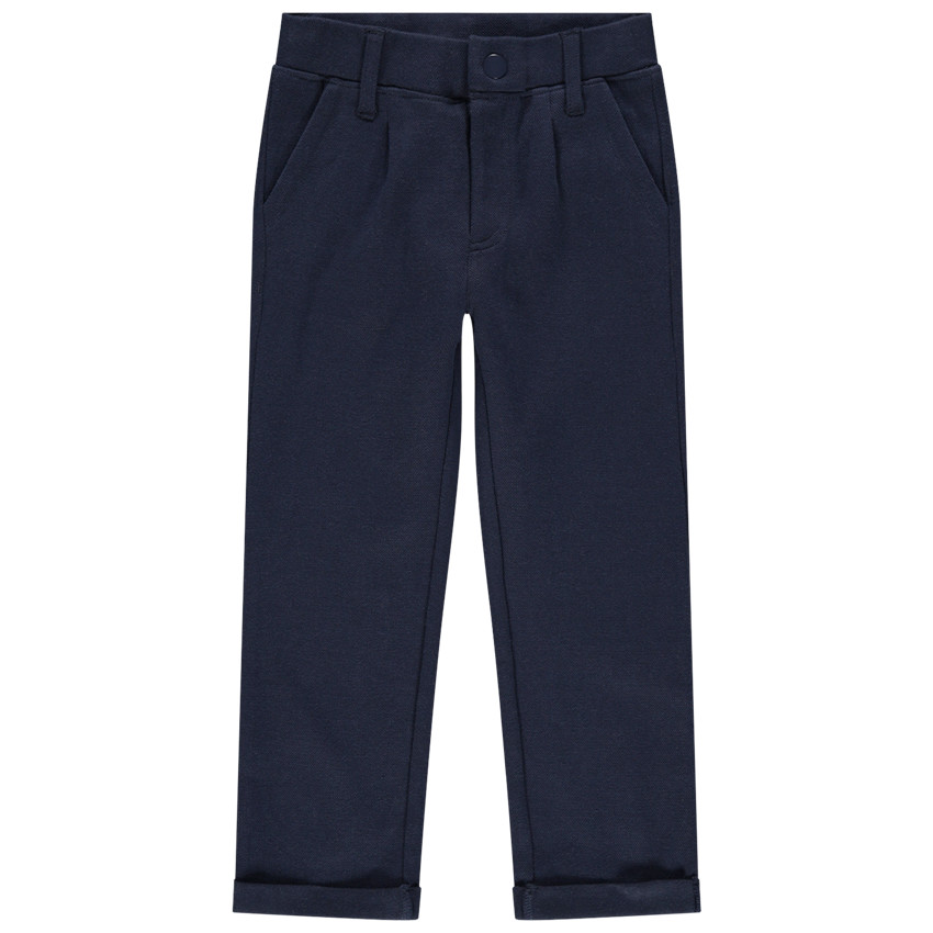 Pantalon chino uni bleu marine 