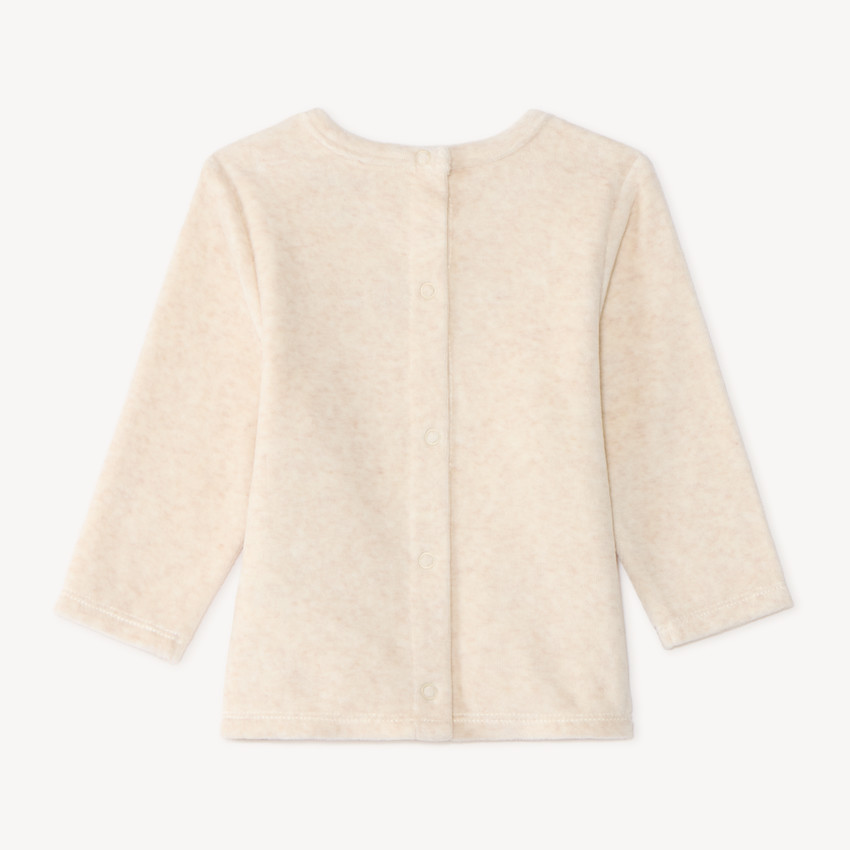 Pyjama 2 pièces bébé fille broderie ourson 