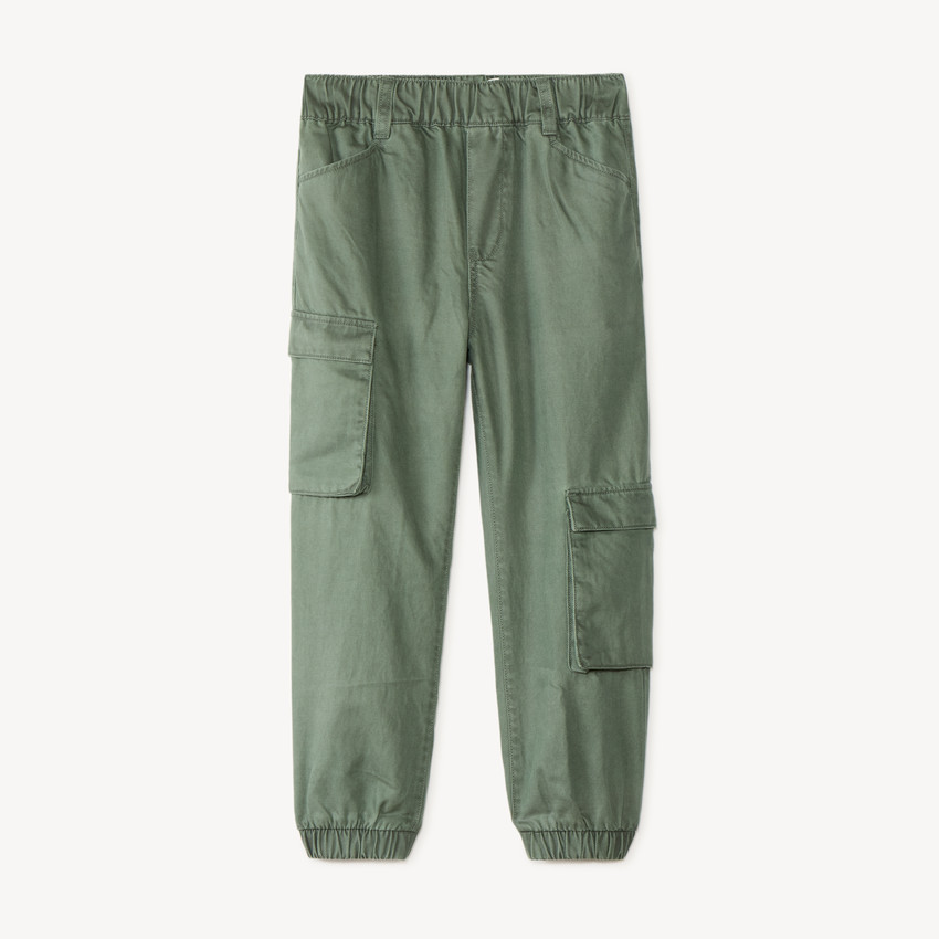 Pantalon jogger cargo garçon uni 