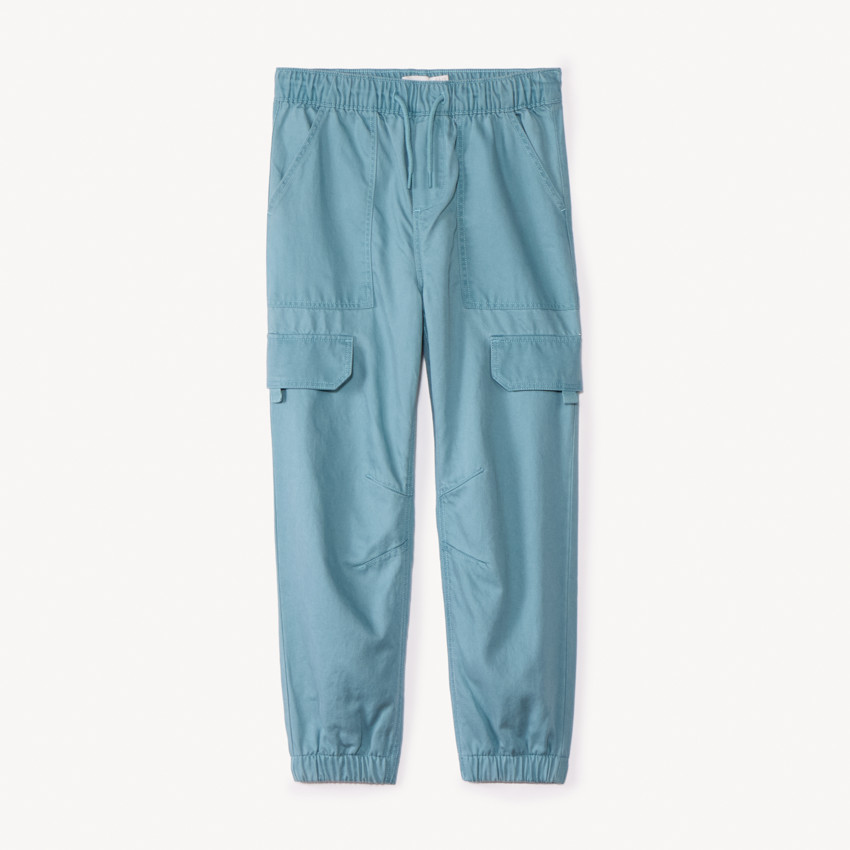Pantalon jogger en twill uni garçon 