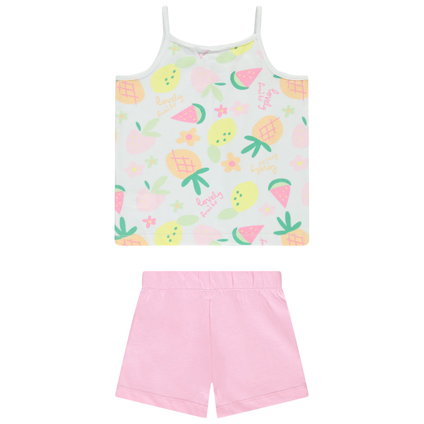 Set pyjama court en jersey imprimé fruits pour fille 