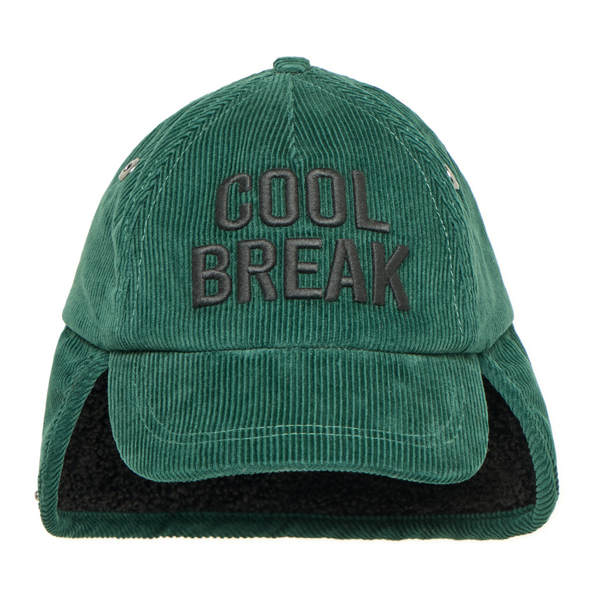 Casquette garçon en velours côtelé doublée sherpa 