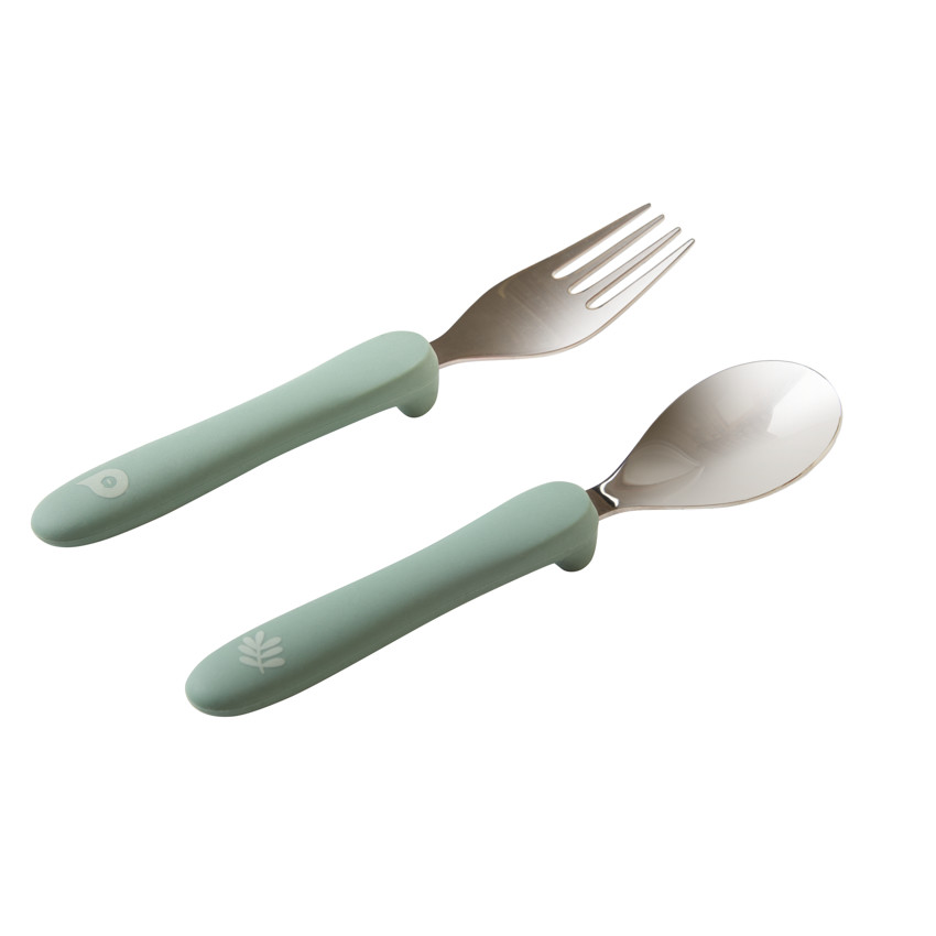 Set de couvert cuillère et fourchette Miamix - vert 