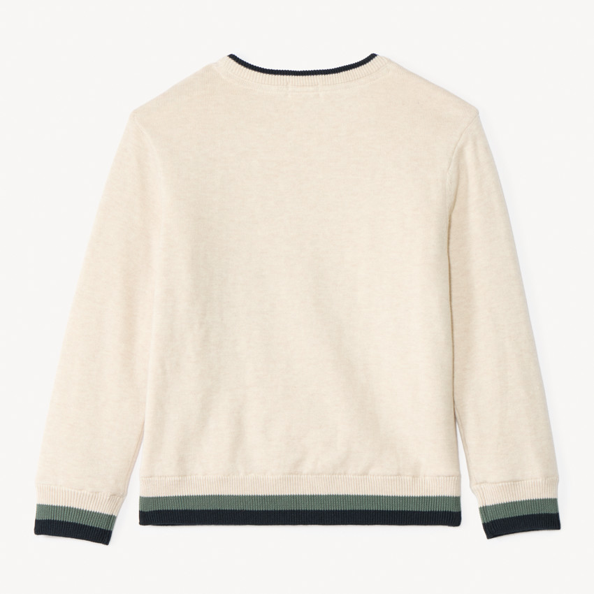 Pull en tricot printé doublé velours pour garçon 