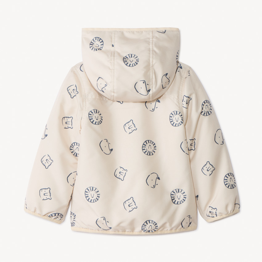 Coupe-vent rembourré imprimé animaux pour bébé garçon 