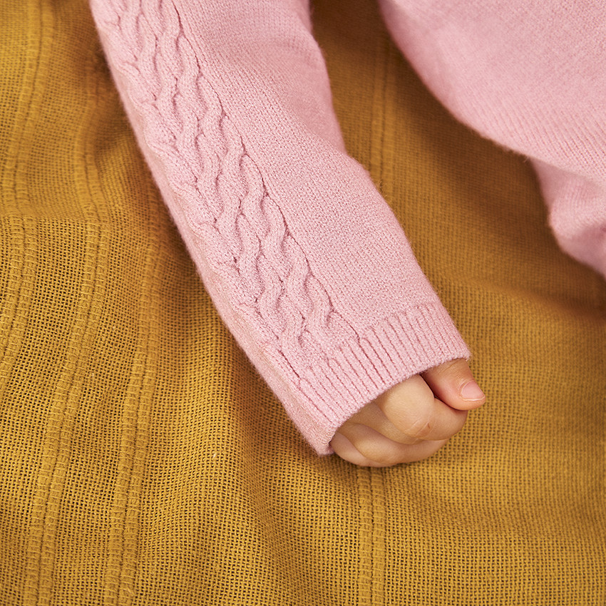 Ensemble combinaison uni en tricot collant fantaisie pour bebe fille Orchestra
