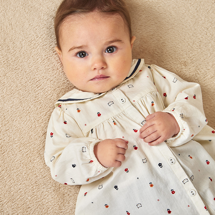Ensemble avec tunique longue à col marin pour bébé fille 