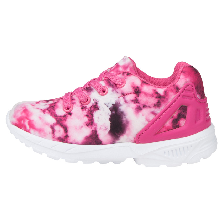 Baskets basses imprimées fantaisie à lacets élastiques 