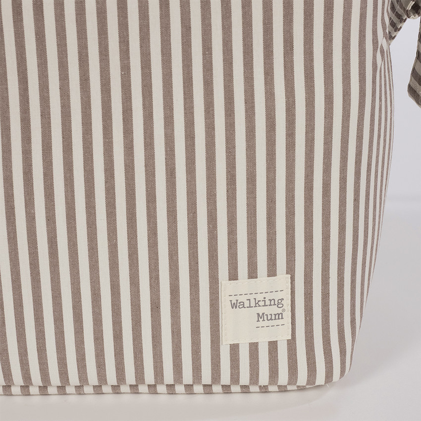 Sac à langer Praliné à rayures - Moka 