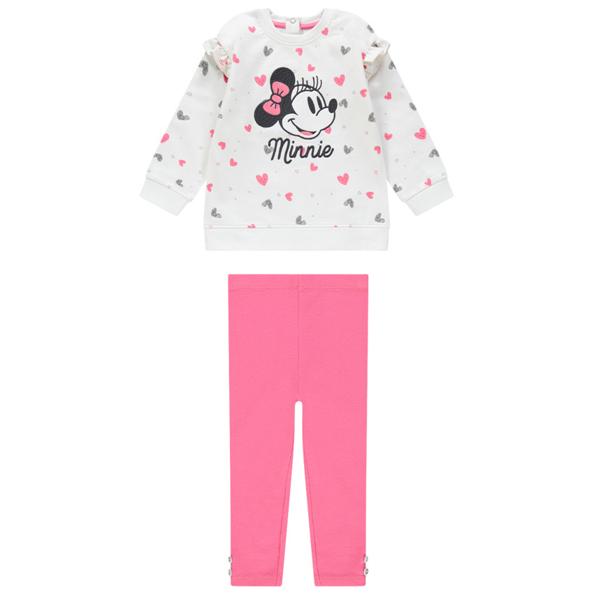 Jogging avec sweat motif Minnie Disney et legging côtelé 