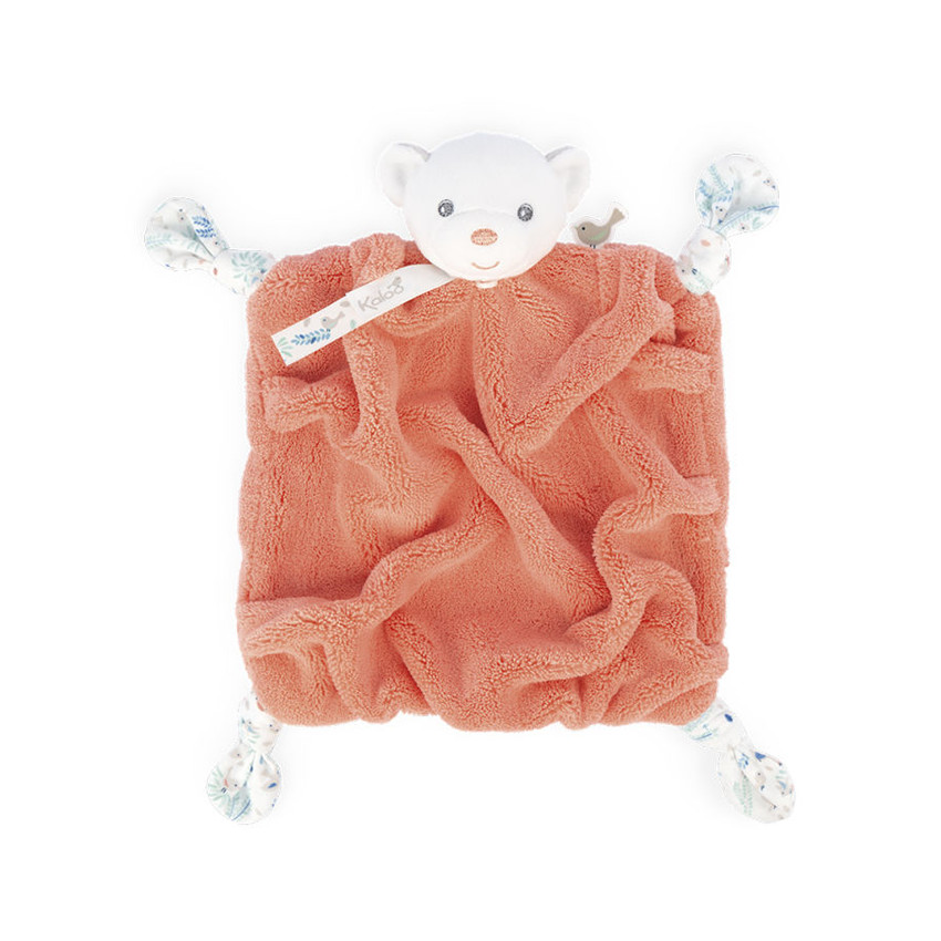 Doudou Ourson - Corail Main Doudou Ourson - Corail