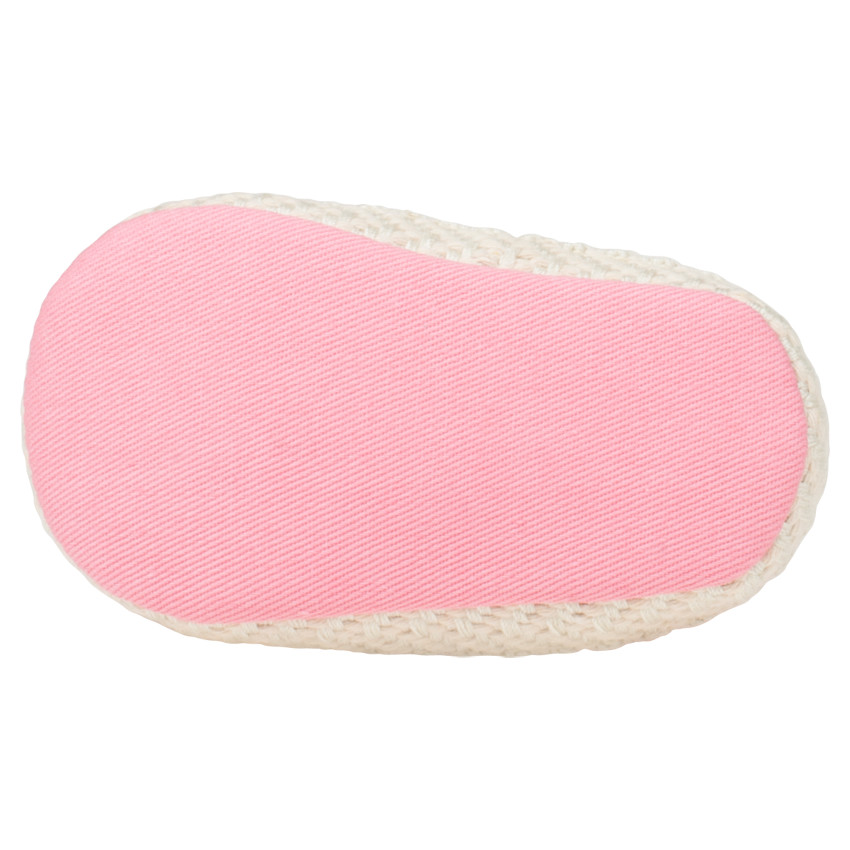 Babies en toile à élastique et noeud esprit espadrille 