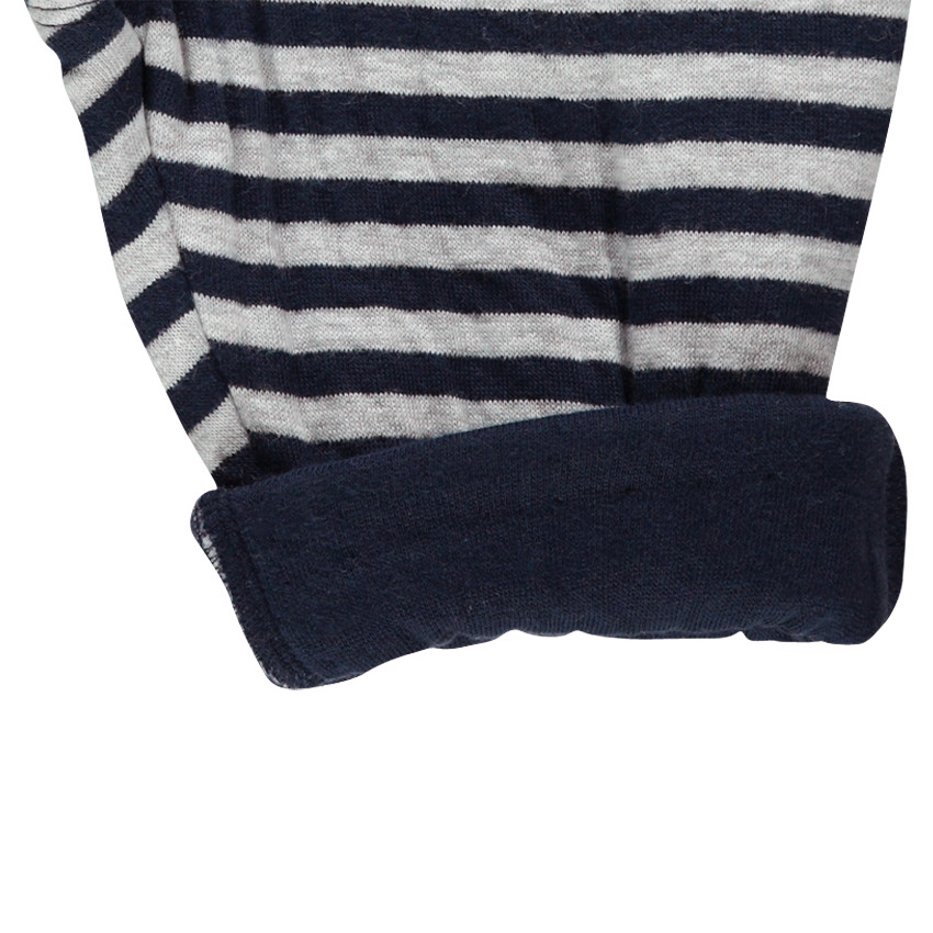 Ensemble tee-shirt réversible et pantalon rayé 