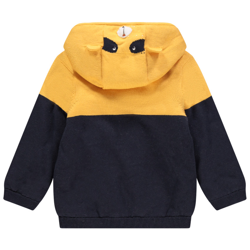 Veste à capuche en tricot doublée sherpa pour bébé garçon 