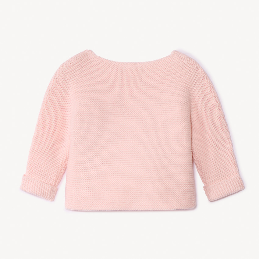 Brassière en tricot point mousse uni pour bébé fille 