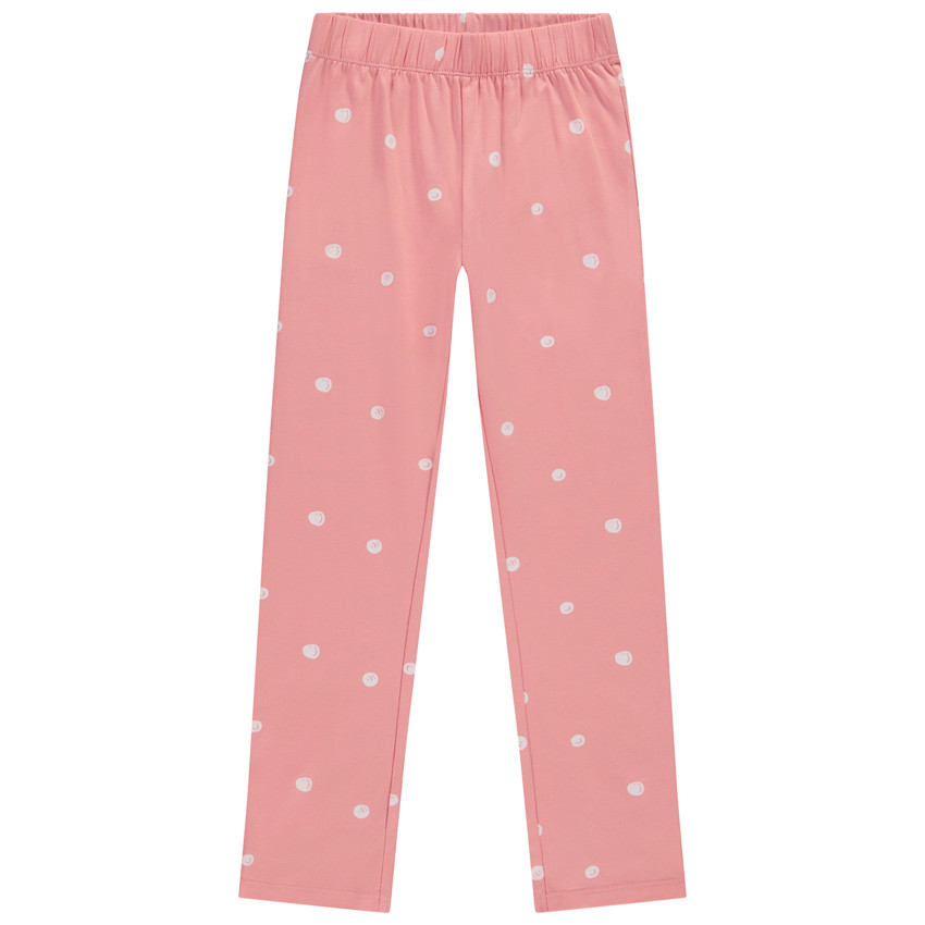 Pyjama 2 pièces avec t-shirt à volants + bas imprimé pour fille 