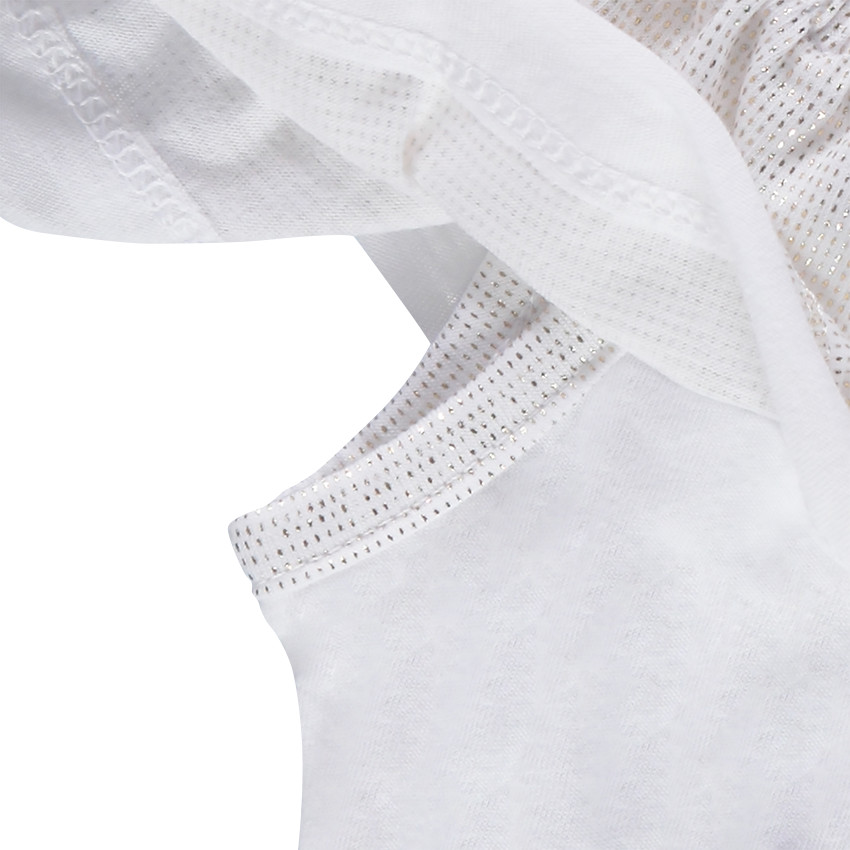 Débardeur à fines bretelles avec volant effet brillant 