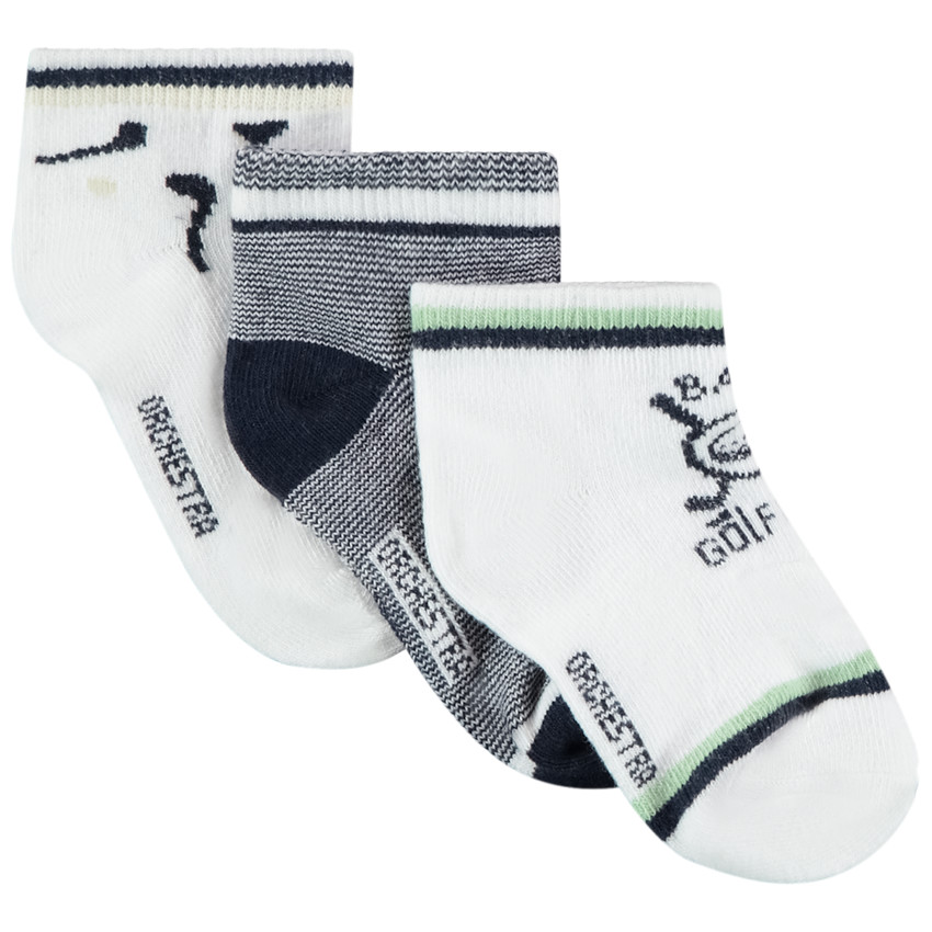 Lot de 3 paires de chaussettes courtes Golf pour bébé garçon