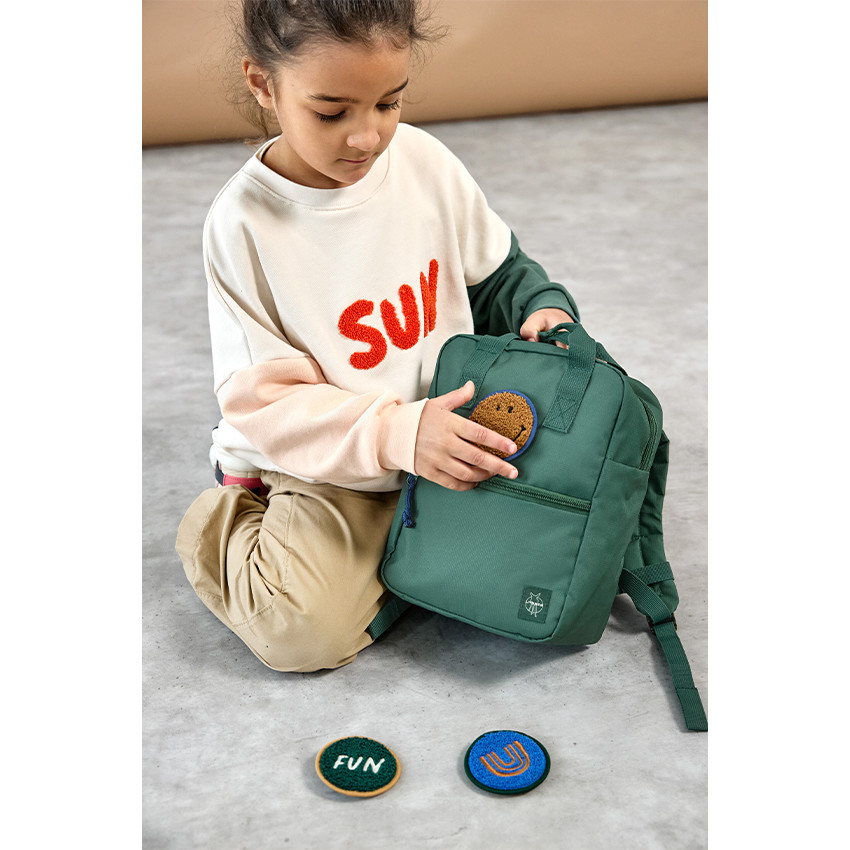  Sac à dos enfant Mini carré Little Gang Vert Foncé 