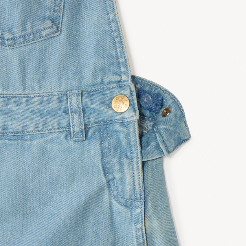 Salopette jupe-short en denim pour fille 