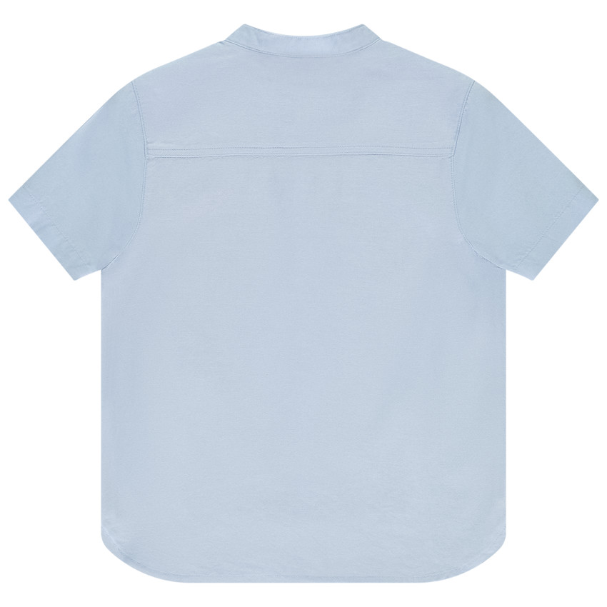 Chemise manches courtes uni à col mao pour garçon   