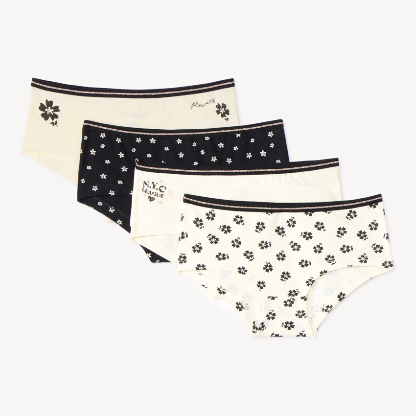 Lot de 4 shorties fantaisies pour fille  