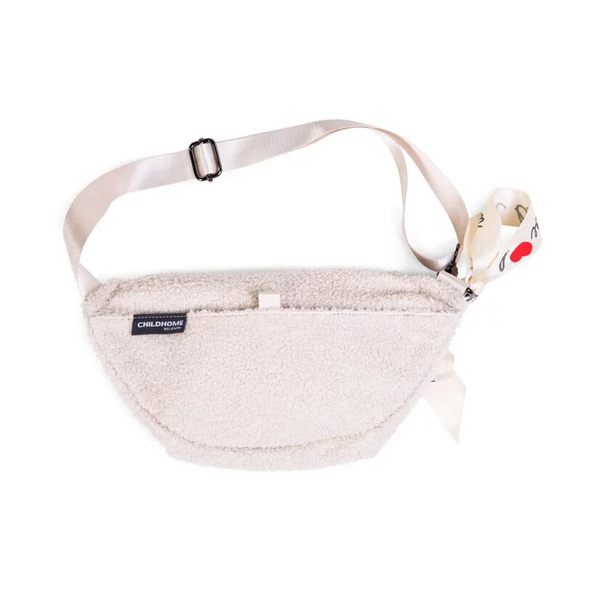 Sac banane Bag on the go Teddy écru effet bouclette  