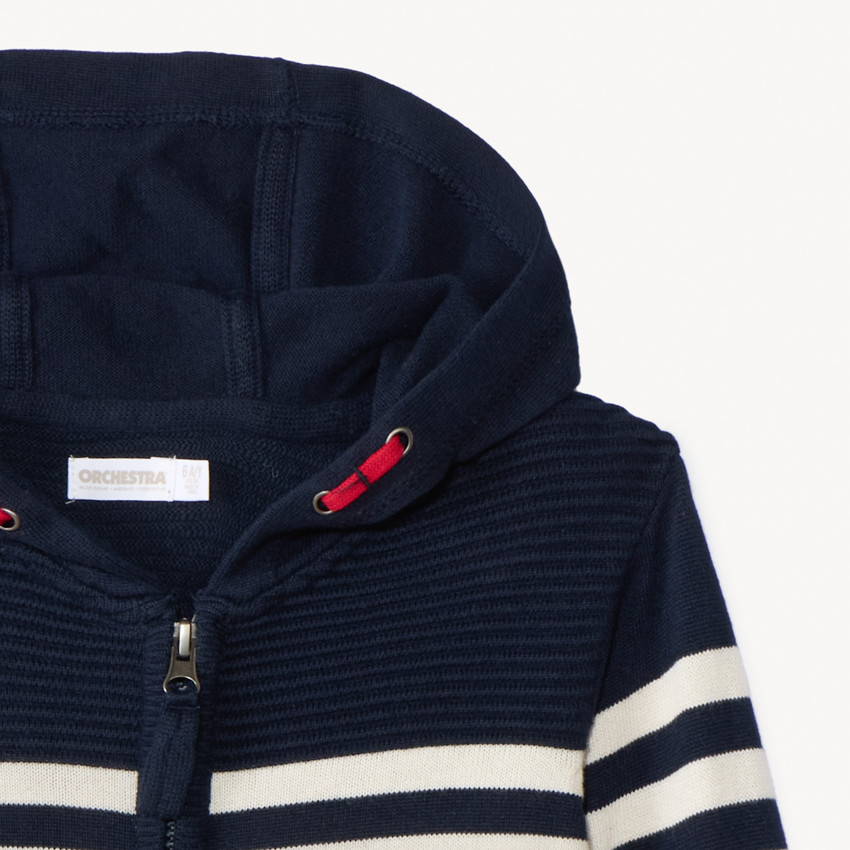 Gilet en tricot fantaisie effet color block pour garçon 